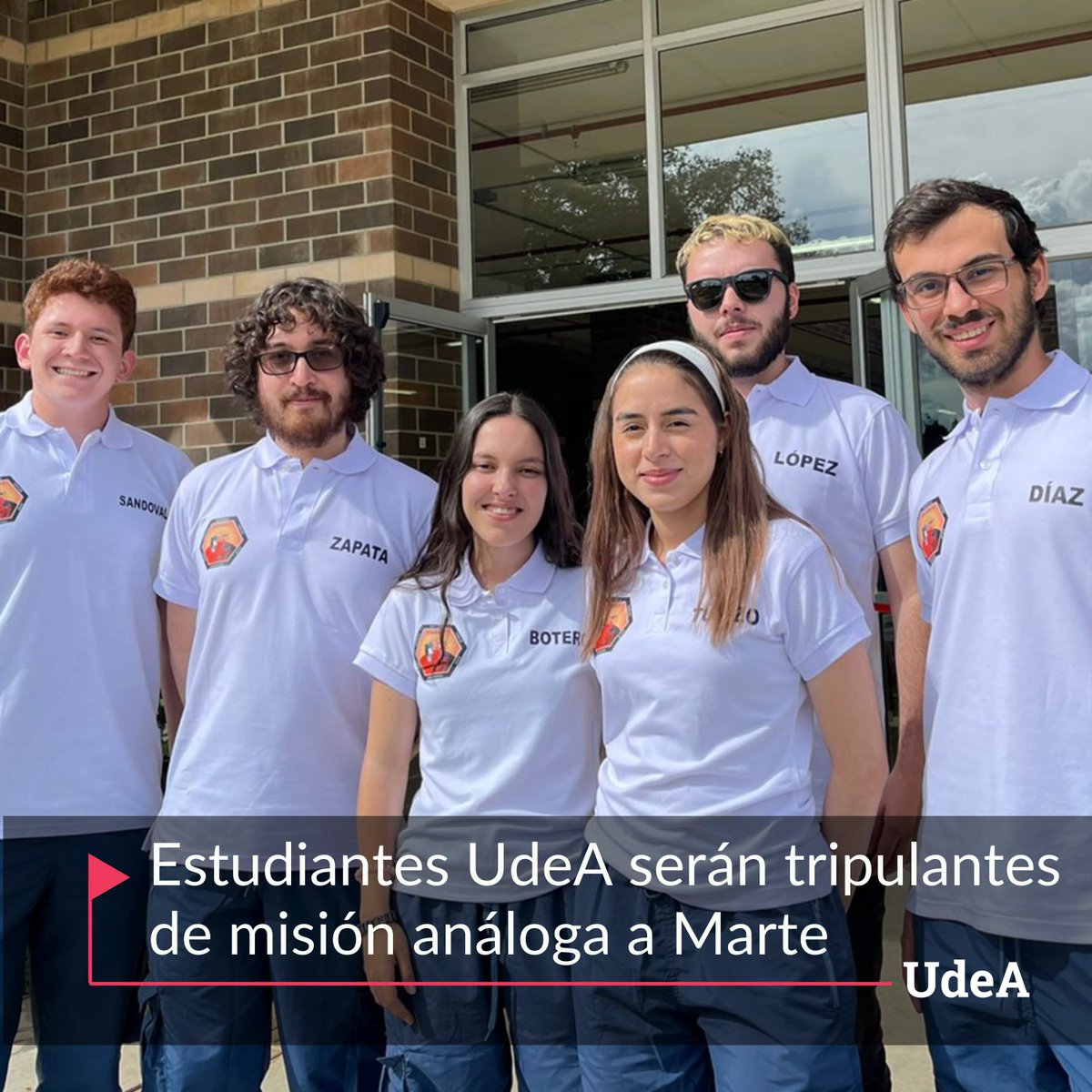 #OrgulloUdeA 👏 Estudiantes del grupo Exploración Asistida por Robots de Ingeniería Aeroespacial, participarán de una misión análoga en un hábitat similar al de #Marte, emularán la vida allí, harán caminatas espaciales y resolverán problemas técnicos.😮👨‍🚀 bit.ly/udeastro