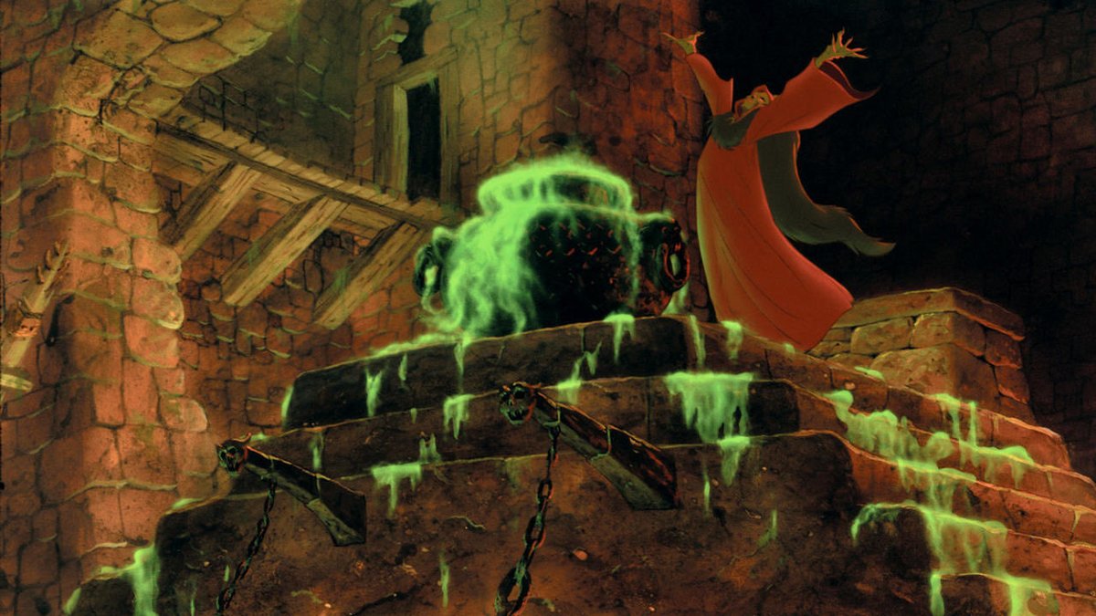 Gibboanxious's tweet photo. The Black Cauldron ★★½
This was the first Disney animated film to receive a PG rating as well as the first Disney animation to feature CGI. #TedBerman & #RichardRich’s adaptation of Lloyd Alexander’s high fantasy books is admirably non-Disney, but it’s also very forgettable. https://t.co/GG6Yi7YgSz