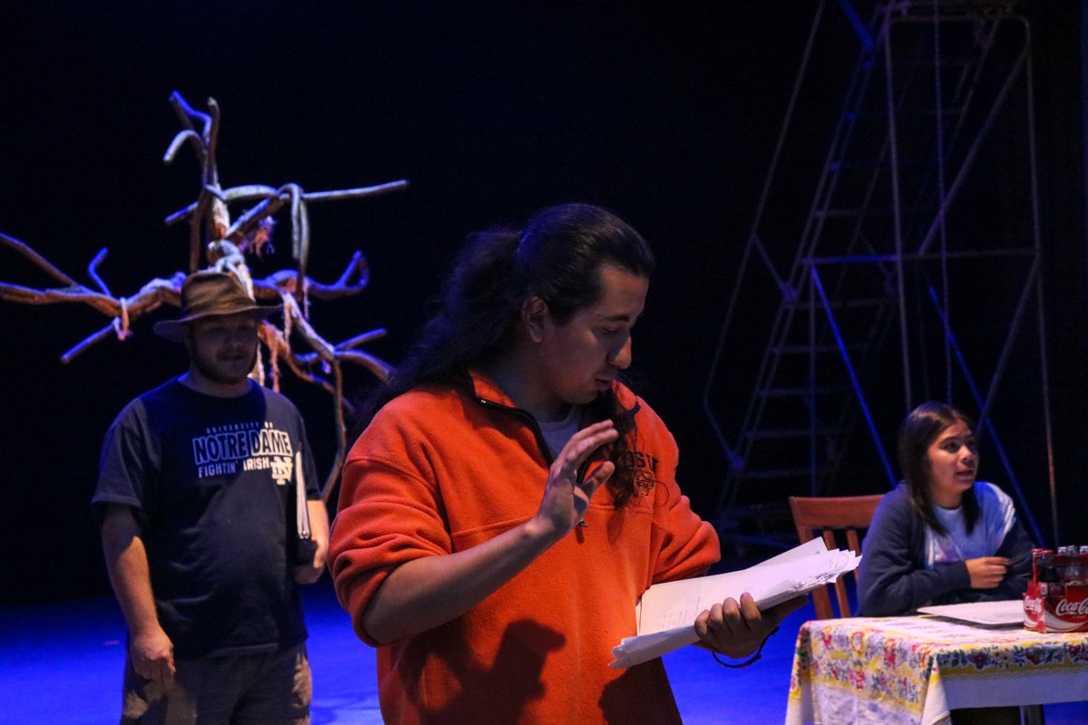 bluebarntheatre's tweet photo. Technical rehearsals for the Big Damn Door Festival kicked off this week with Perdido en Mi Cabeza! Performed in Spanish, Perdido en Mi Cabeza follows Miguel, a queer Latinx grappling with his identity.  (1/3) https://t.co/IV738oMIUG