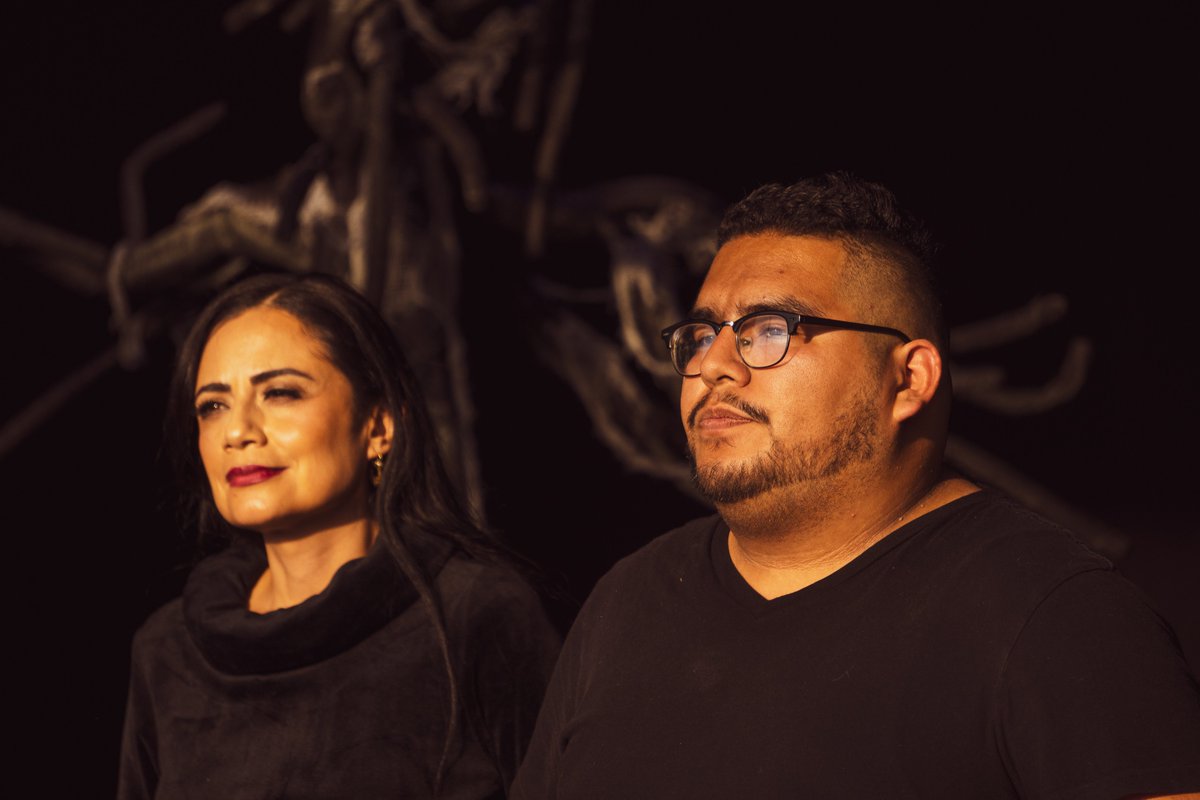 bluebarntheatre's tweet photo. Technical rehearsals for the Big Damn Door Festival kicked off this week with Perdido en Mi Cabeza! Performed in Spanish, Perdido en Mi Cabeza follows Miguel, a queer Latinx grappling with his identity.  (1/3) https://t.co/IV738oMIUG