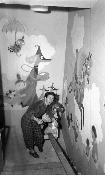 RT @ElliottBlackwe3: Tove Jansson painted a mural at the Aurora Children's Hospital in Helsinki from 1955-1957 https://t.co/A4LfNLRIg2