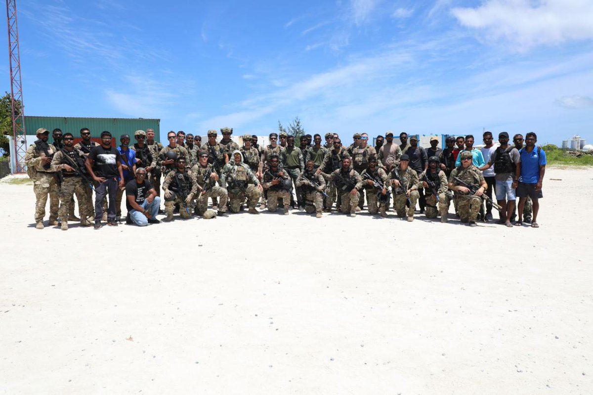 LtGenShamaal's tweet photo. Pleased to witness the successful culmination of U.S. - MV Joint Exercise, Tempest Wind 2022. This exercise conducted at multi-agency level &amp; with the assistance of U.S. #SOCPAC, helped building greater interoperability and synergy within stakeholding national agencies. https://t.co/1doykqxuoR