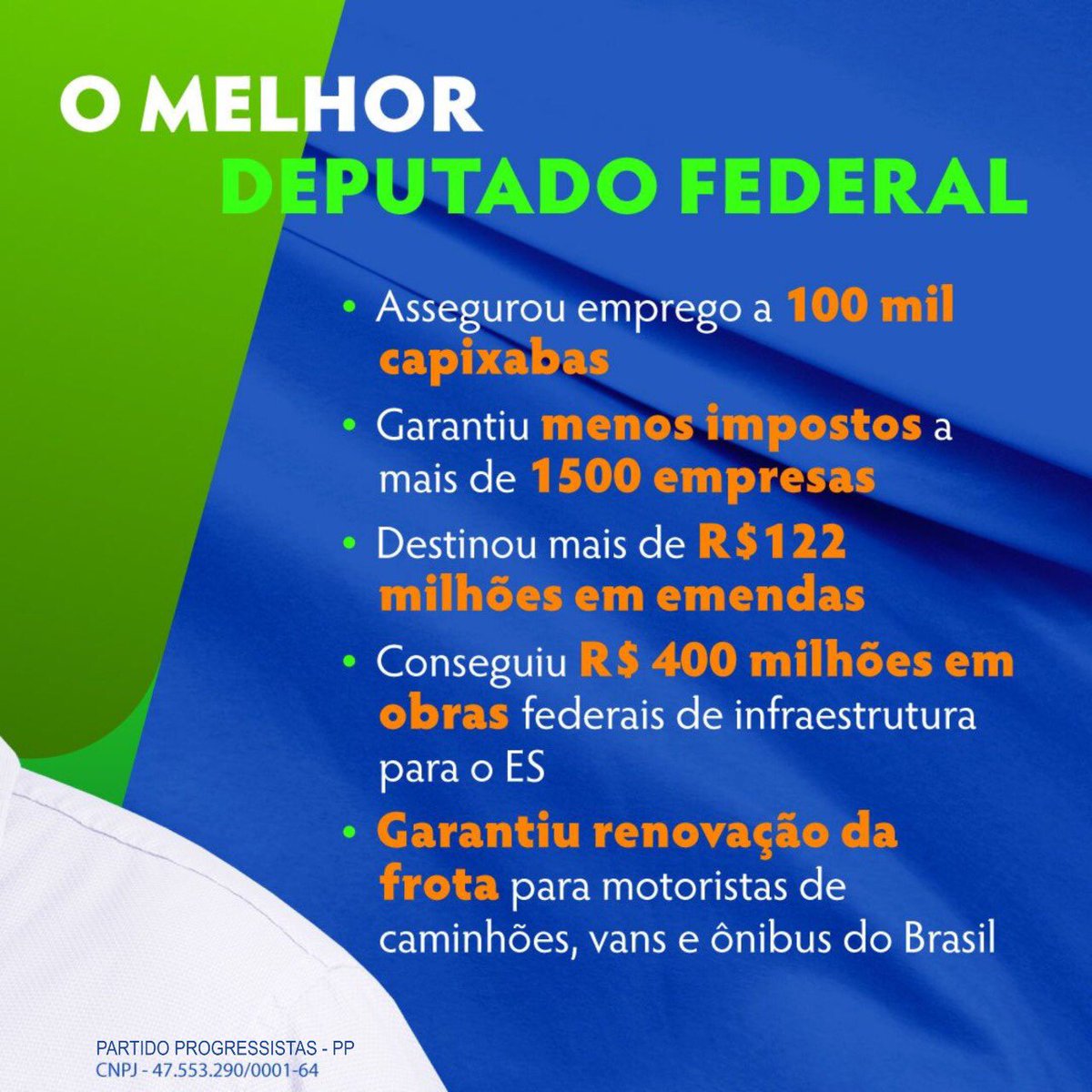 depdavitoria's tweet photo. Faça valer o seu voto! Deputado Federal é Da Vitória 1111! Porque o trabalho pelo Espírito Santo não pode parar.
Conheça mais da minha atuação no Congresso Nacional e de quem sou. Vem comigo!
#DaVitória1111 #SemprePresente #SempreON #ODeputadoTáON #FaçaValerOSeuVoto https://t.co/ARIbWNkSBx