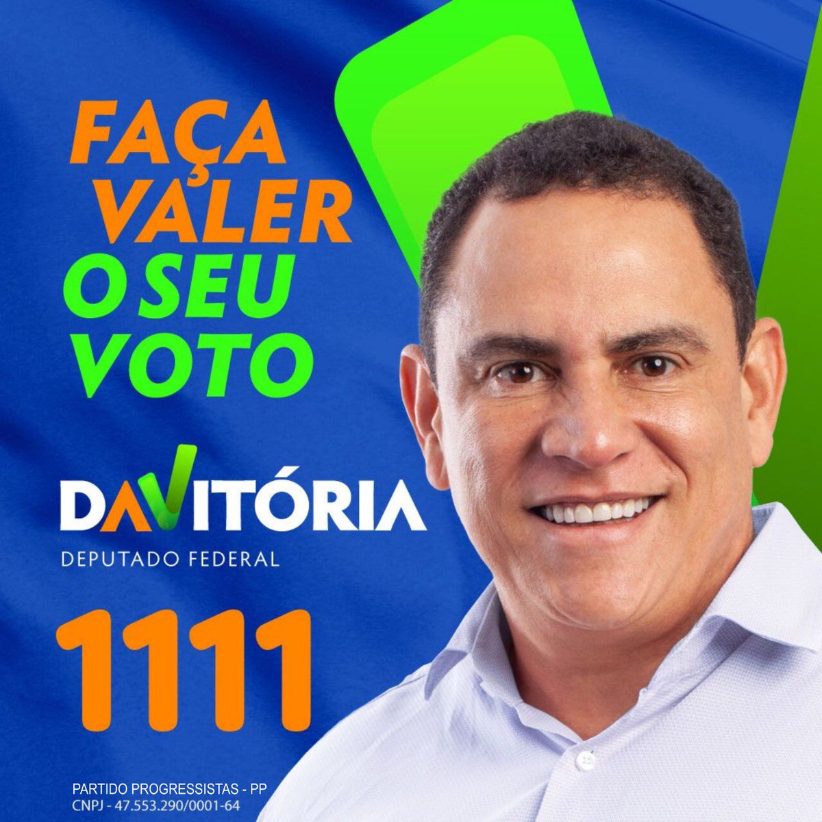 depdavitoria's tweet photo. Faça valer o seu voto! Deputado Federal é Da Vitória 1111! Porque o trabalho pelo Espírito Santo não pode parar.
Conheça mais da minha atuação no Congresso Nacional e de quem sou. Vem comigo!
#DaVitória1111 #SemprePresente #SempreON #ODeputadoTáON #FaçaValerOSeuVoto https://t.co/ARIbWNkSBx