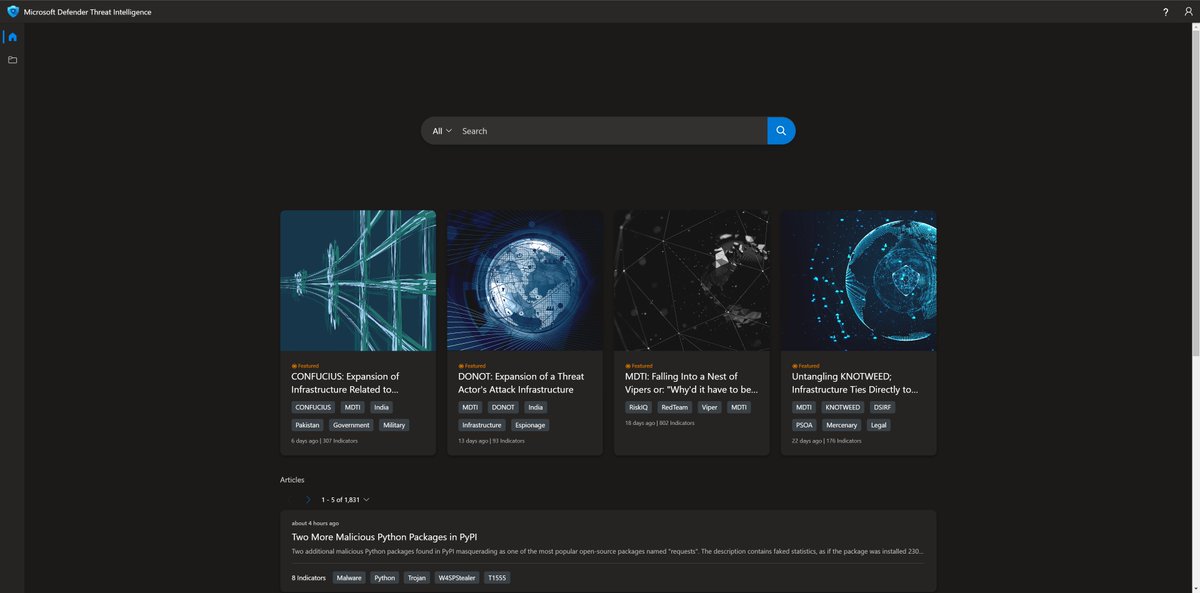 JeffreyAppel7's tweet photo. NEW BLOG: Microsoft Defender Threat Intelligence / Defender TI (MDTI) is available (previous RiskIQ). The free and paid version is now available.
Blog contains the explanation and feature comparison between free vs paid.
https://t.co/4A8NvRqvoL
#MDI #RiskIQ https://t.co/Ou0qAShkVx