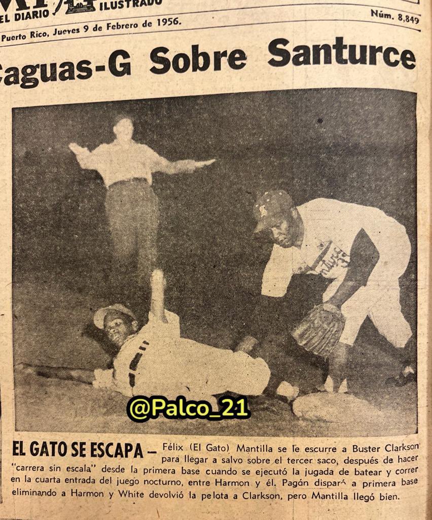 Palco_21's tweet photo. “El GATO SE ESCAPA” Jueves 9 de Febrero de 1956 @ Periodico El Imparcial SJPR #FelixElGatoMantilla #BusterClarkson #SafeenTerceraEnelEscobar #EstrellasdelPasado ¡Pleibol! 👇🏽 https://t.co/qgFzy2tMF4