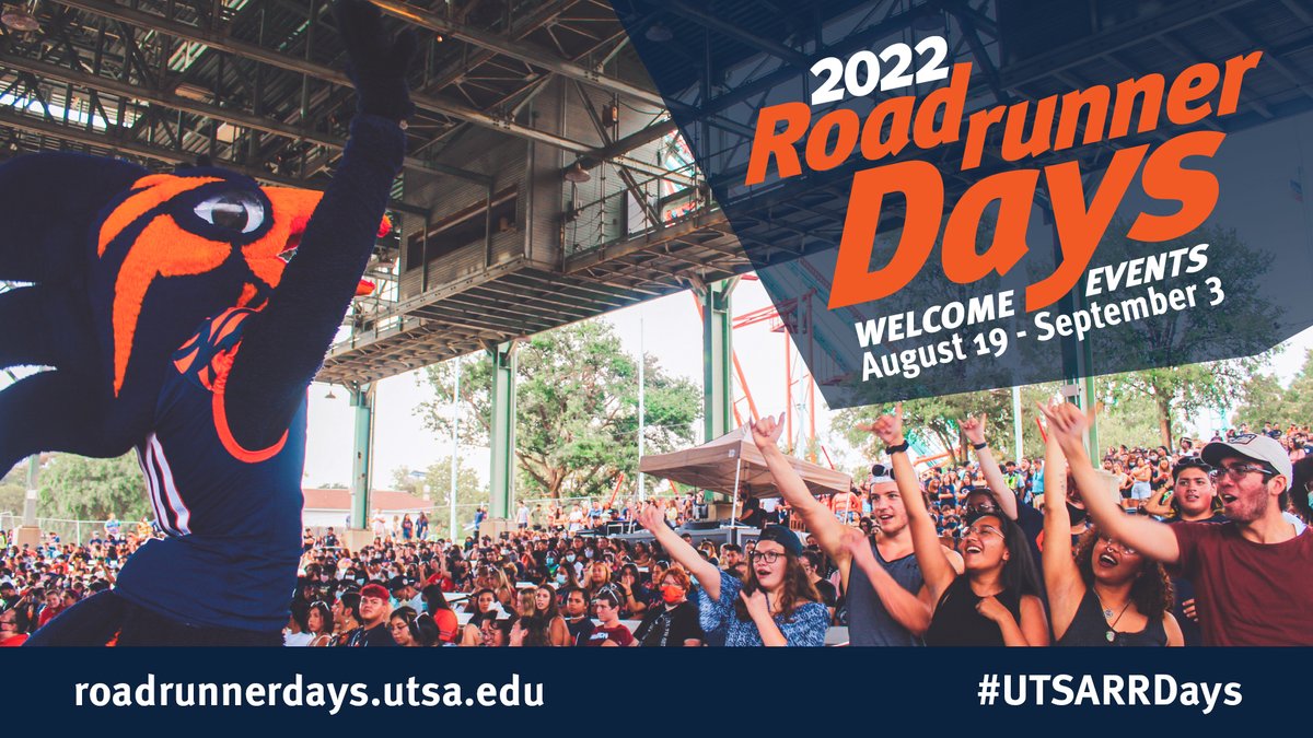 UTSA's tweet photo. An exclusive night at Six Flags Fiesta Texas awaits! 🤩

Join us for Howdy Rowdy Bash on August 26 starting at 3pm. Make sure to get your tickets early, before it sells out!

🎟️: https://t.co/v6w5gfAMMR

#UTSA #UTSARRDays #UTSAFall22 #UTSA26 #UTSA25 #UTSA24 @UTSA_RP https://t.co/u5QAFNVaXK