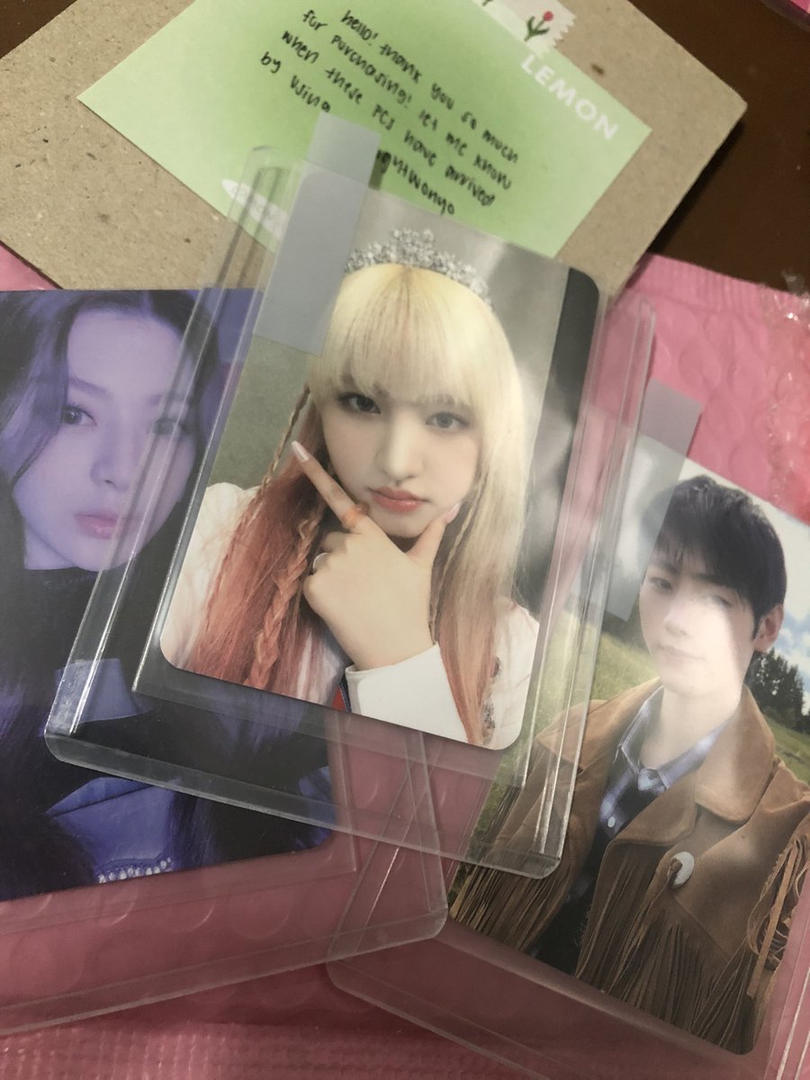 cecethepanini's tweet photo. This is so late but thank you so so much @iBuyWonyo!!! Super worth it yung pagabang and pagclaim 😅 Super steal price, the pcs are in perfect condi, no hassle when talking to seller and secure din yung packaging, tysm! 💕 #iBoughtWonyo https://t.co/stZmFDJXzv