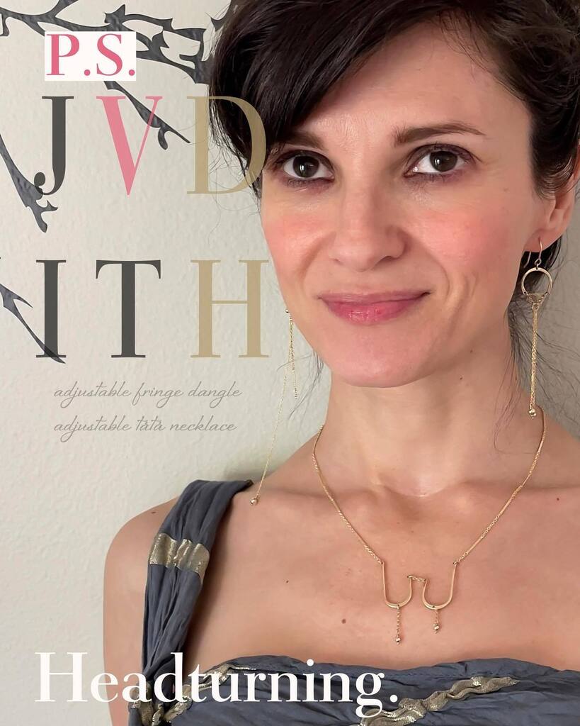 pliersandstring's tweet photo. Ryan and I are huuuge Klimt fans - the Judith on our wall was the inspiration for this capsule! she’d totally rock all these pieces -especially the Tátá necklace, for obvious reasons 😆✨ #pliersandstring #artdeco #boobnecklace https://t.co/WiycWcWiBZ https://t.co/zG2OGIG2v4
