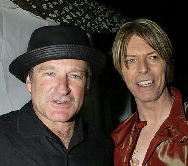 David Bowie with Robin Williams.