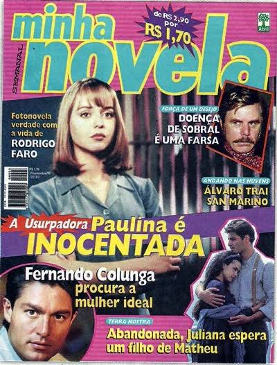 forumeplay's tweet photo. E essa capa icônica da revista Minha Novela, de 1999, com A Usurpadora parando o Brasil em seus momento finais? O último capítulo marcou média de 26 pontos https://t.co/N9OPxW0Sgz https://t.co/2iKJtZrJiY