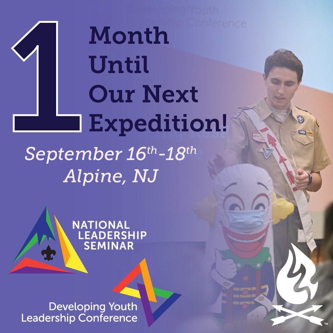 Our next expedition begins in one month at Alpine Scout Camp! Join us at NLS/DYLC, visit oa-bsa.org/eastern/nls-dy… to sign up.