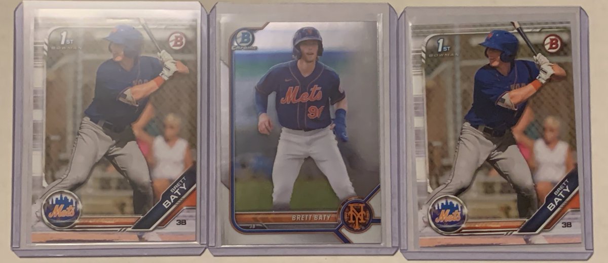 To celebrate Brett Baty hitting a home run in his first at-bat, we are giving away this trio of cards to one lucky follower! Must retweet to enter.