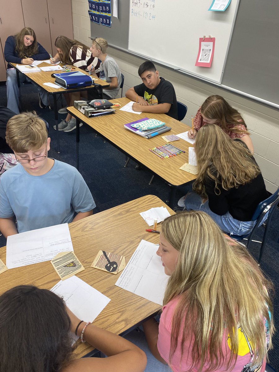 We kicked off the year with students creating some blackout poetry and then using it to guide peer interviews.