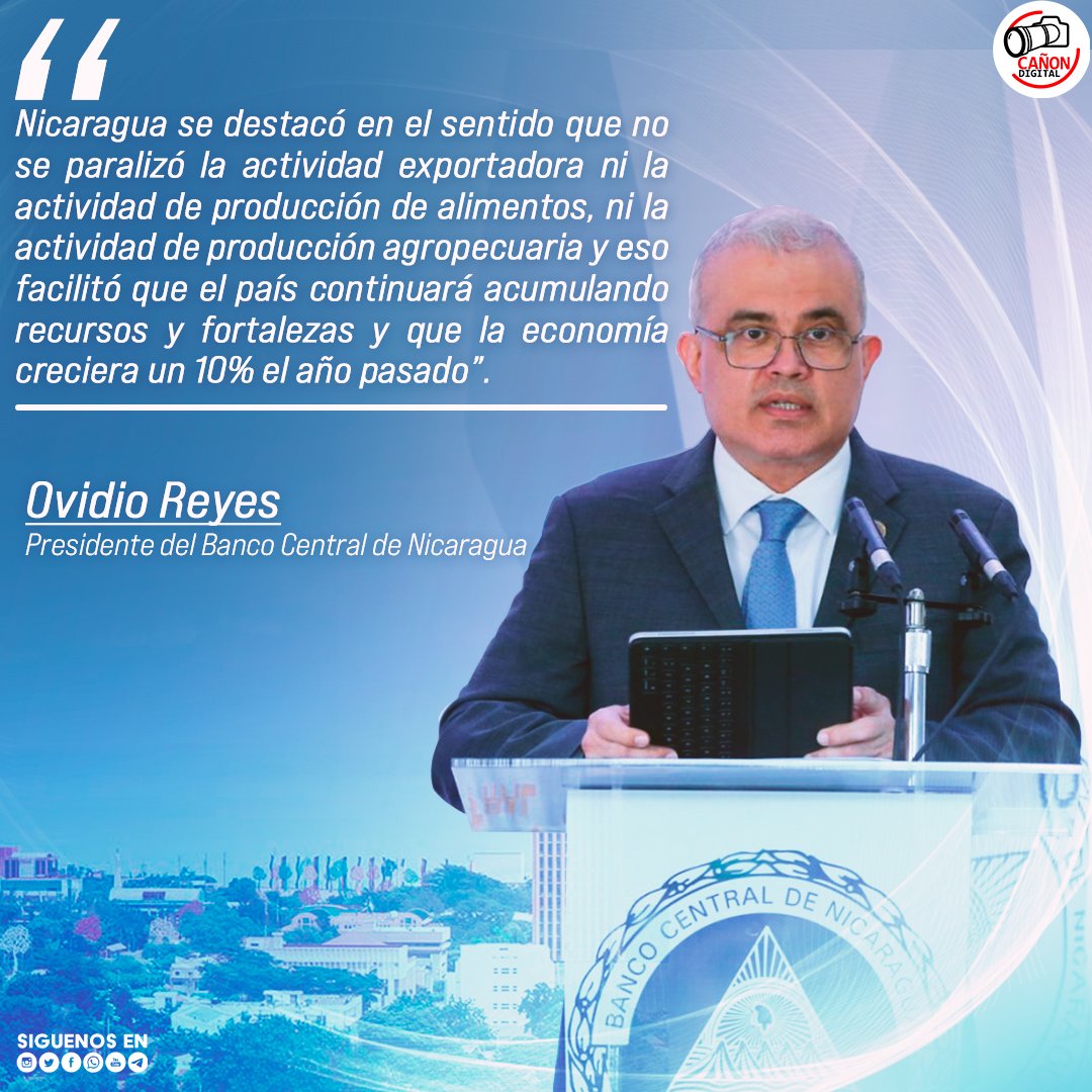 El presidente del Banco Central de Nicaragua (BCN), Ovidio Reyes destacó que estos números son sumamente significativos y que apuntan hacia un crecimiento en la capacidad adquisitiva de los nicaragüenses. 

#Nicaragua