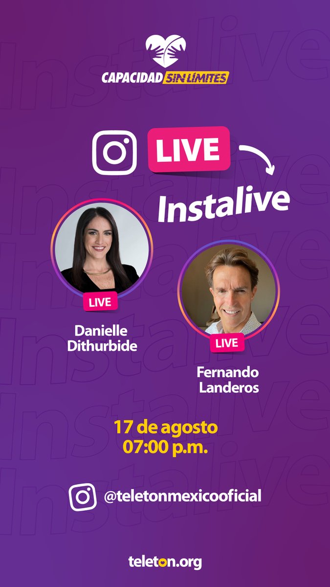 TeletonMexico's tweet photo. ¡Ya estamos al aire!
No te pierdas a @daniellemx_ #Dithurbide y a @chobilanderos en una interesante plática acerca de la importancia de la Asistencia Humanitaria.
Entra a nuestro Instagram: https://t.co/m1hkW7MNWw https://t.co/8NxIaEwln9