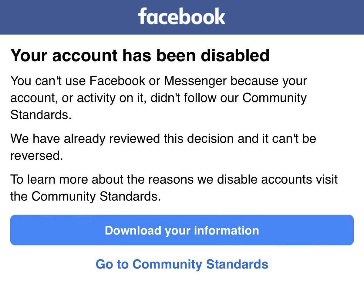 Read more about the article Facebook just suspended our account. No reason given.