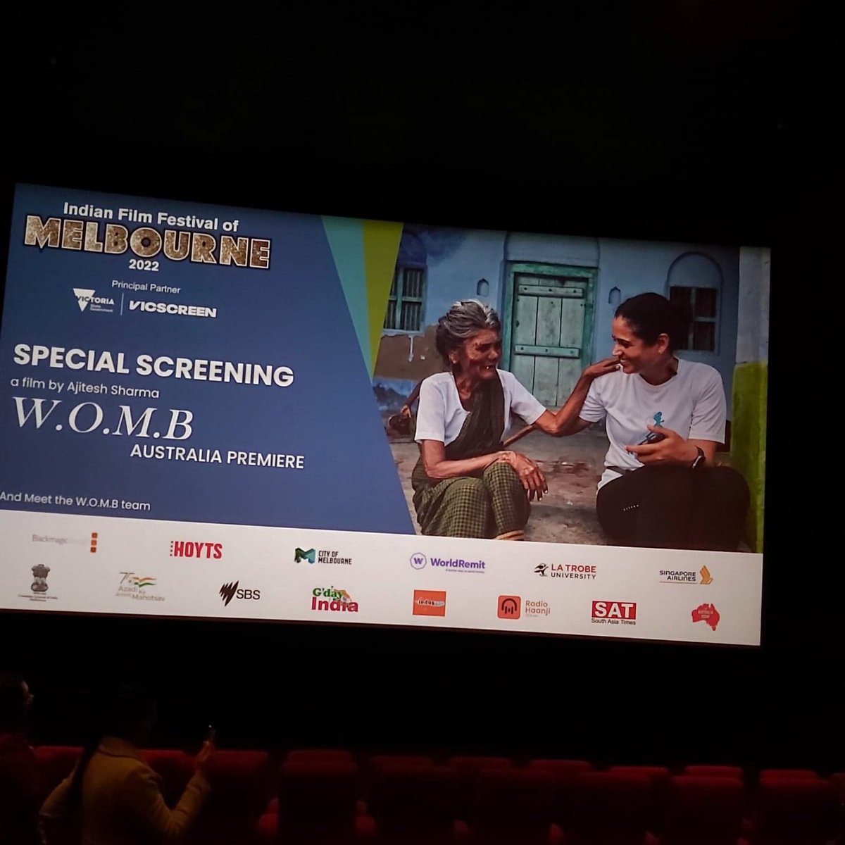 Very moving to attend the Australian premier of Women of my Billion: A confronting but beautiful documentary exploring widespread gender inequality &amp; the inspiring resilience of women working towards empowerment in India 

<a href="/IFFMelb/">Indian Film Festival of Melbourne</a> <a href="/BakshiSrishti/">Srishti Bakshi</a> <a href="/ajitesh1234/">Ajitesh Sharma</a> <a href="/apoorva_bakshi/">Apoorva Bakshi</a>👏💕