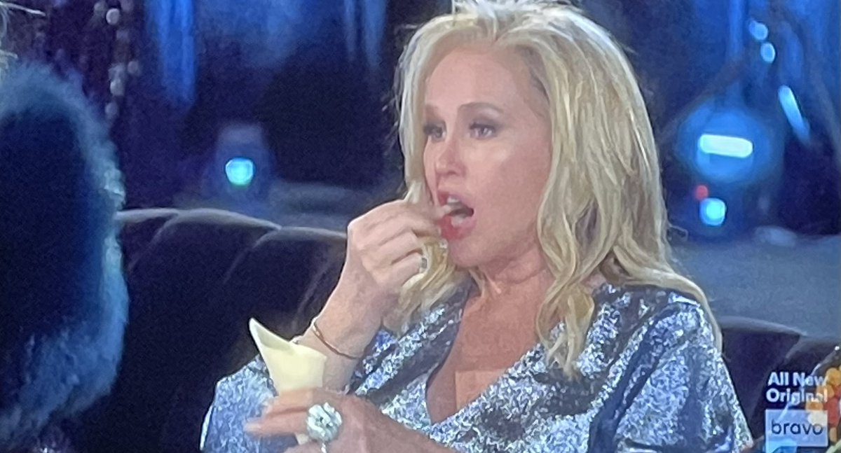 OldMoneyMarty's tweet photo. “I’ve worked with the homeless, I’ve work with the toothless” - Saint Kathy Hilton of Bel Air, 2022 #RHOBH https://t.co/4U2H7FLaYt