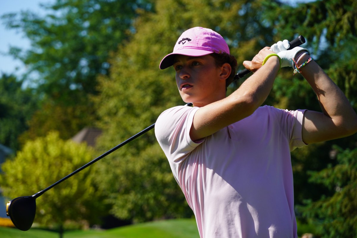 AJGAGolf's tweet photo. Stayin' consistent💪

Drew Miller (-10) shoots back-to-back 67's to jump to the lead of the #RandyWiseJr Boys Division! https://t.co/Td3KbvMRY4