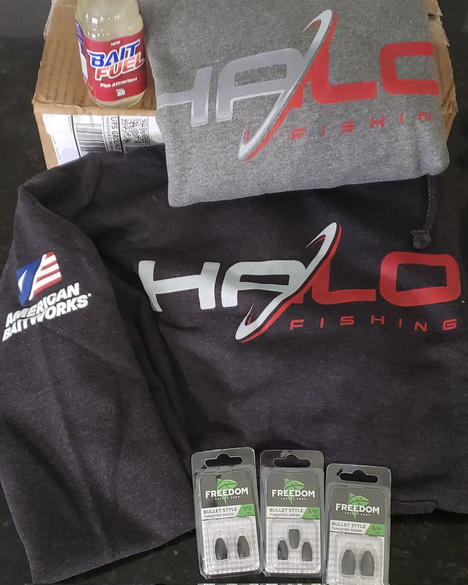 davidtervin's tweet photo. Always love getting a goodie box in the mail from American Baitworks  ! Stock up now for tournament season!

Halo Fishing Rods  Freedom Tackle #halorods #americanbaitworks #baitfuel #freedomtackle #tungsten #halofishing https://t.co/woYxK98CRR