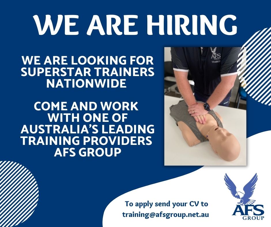 AFSGroup__'s tweet photo. Are you a qualified trainer? AFS Group is recruiting for new trainers Nationwide teaching a wide range of courses. 

If you would like to join our team, send your CV to training@afsgroup.net.au or if you have any further questions, give us a call on 1300 660 164 https://t.co/W4EnBIVOAP