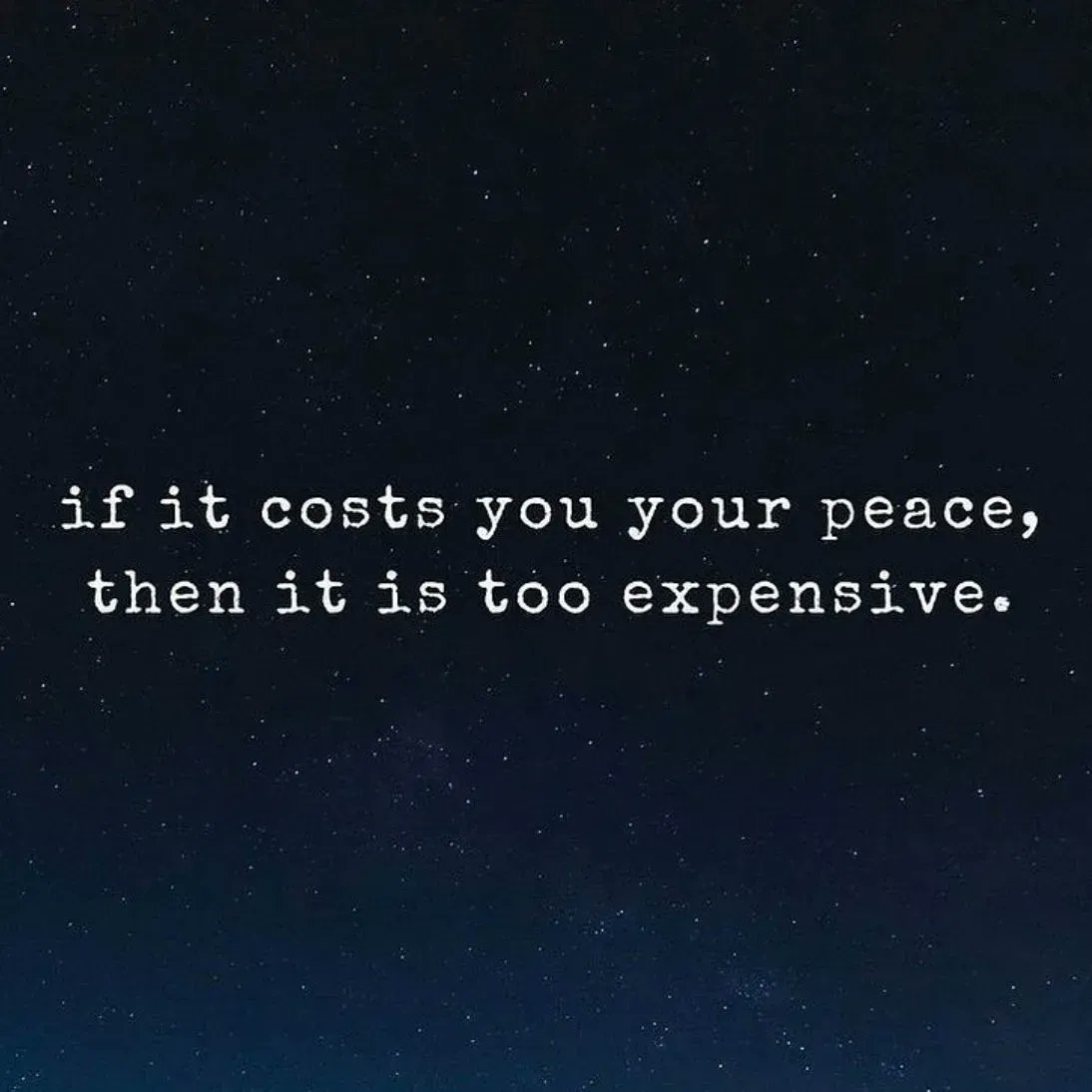 Protect your peace at all costs.