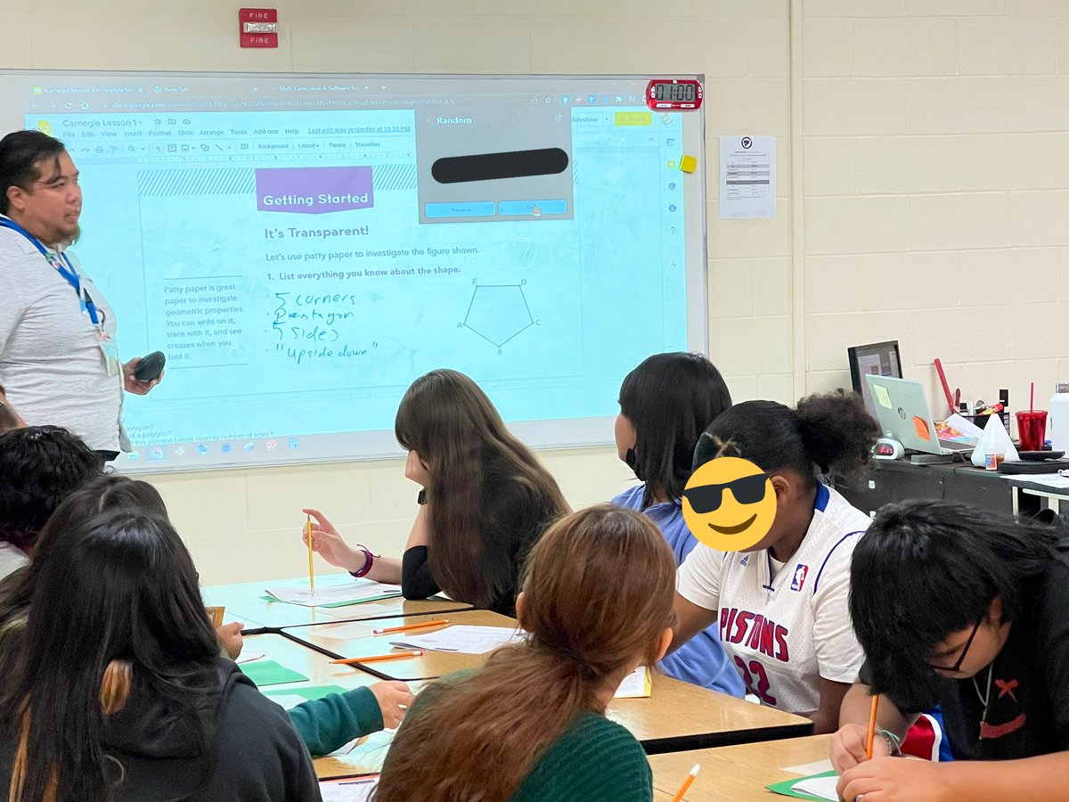 So proud of <a href="/SSAISDShepardMS/">SSAISD Shepard MS</a> Mr. Baiza, not only for starting his #longlivemath journey but just only after 5 minutes of getting his chrome book cart, he had his students going on their <a href="/carnegielearn/">Carnegie Learning</a> journey.