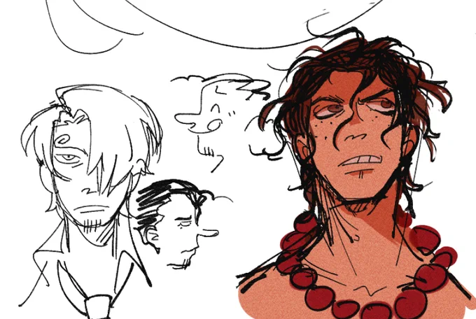 some loose sketchies while watching impel down 