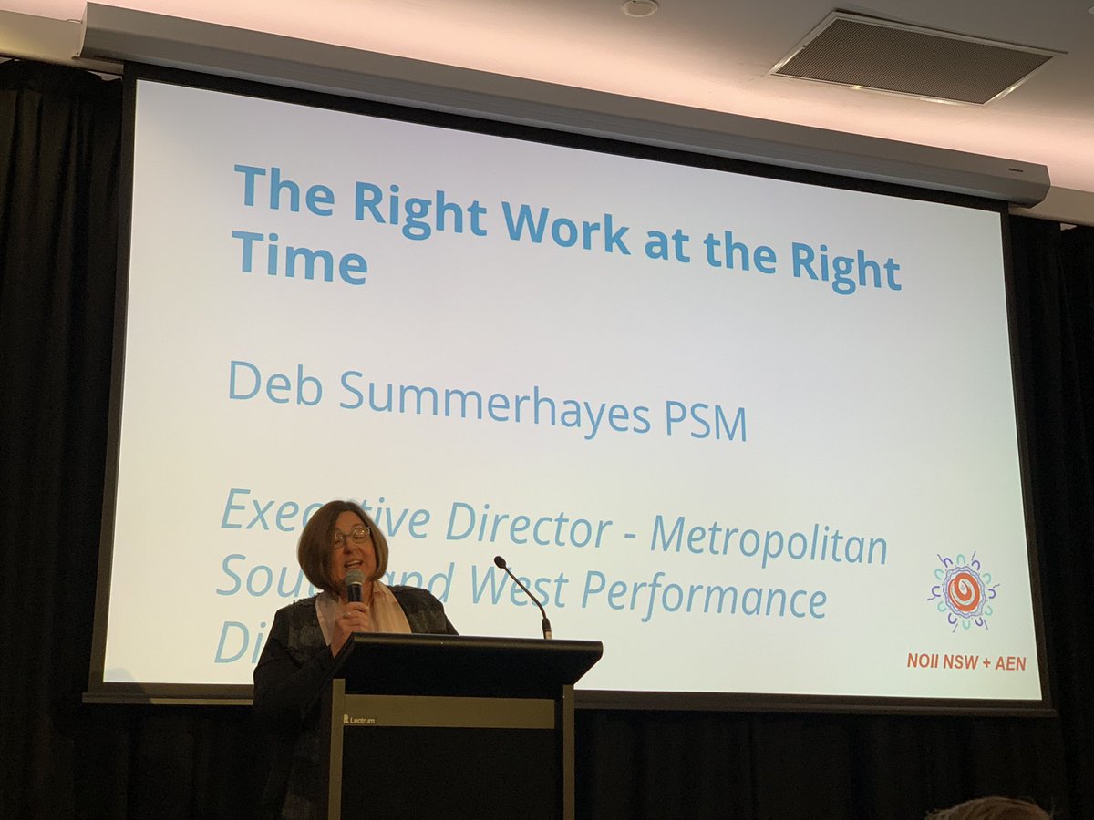 “The right work at the right time can not be achieved without the power of together.” Find the balance between proactive and reactive and privilege our profession @DebSummerhayes #NOIINSW