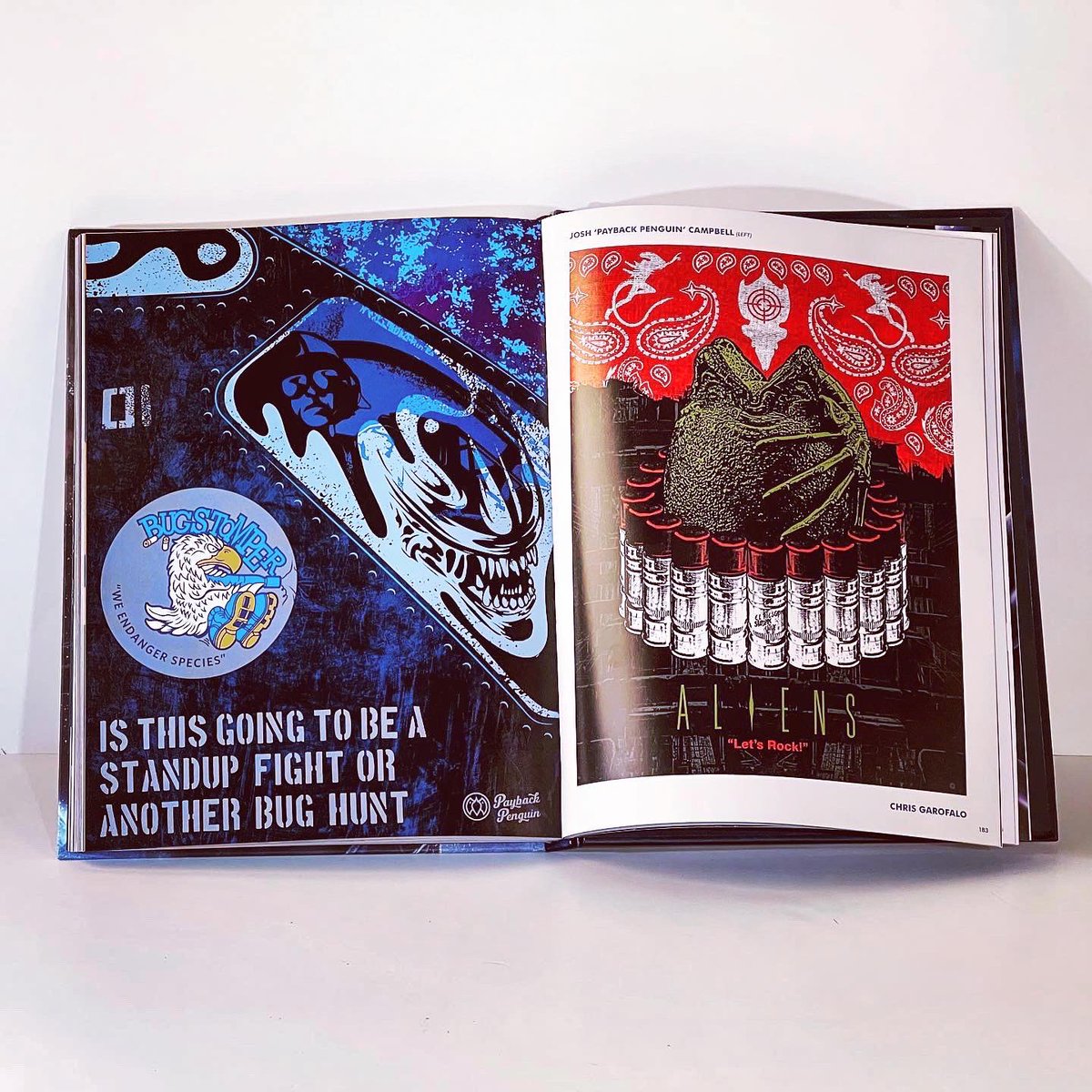 PaybackPenguin's tweet photo. A huge highlight of 2022 was when @qfschris (right) and I (left) shared a spread in The Aliens Artbook from @printedinblood earlier this year!
.
.
.
#alien1979 #aliens1986 #xenomorph #xenomorphs #hrgiger #hrgigeralien #gigerxenomorph #hrgigerxenomorph #alien40th https://t.co/rC1XDz73PG