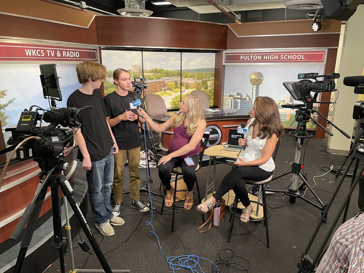 WKCSradio's tweet photo. Casper and Anthony got to be interviewed live on @wbir as they hosted the Hometown Spotlight in the Fulton High Broadcast Center. https://t.co/84ediWbRxJ
