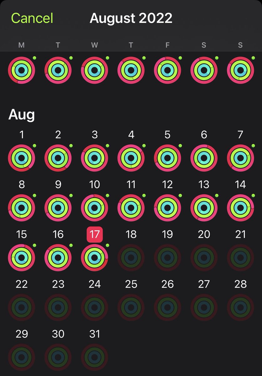 LiamHorkan's tweet photo. @WeNurses #NursesActive Rain ☔️ and lack of walking companion slowed today down but my rings are looking good for August #goagaintomorrow https://t.co/7Rj53T0RcC
