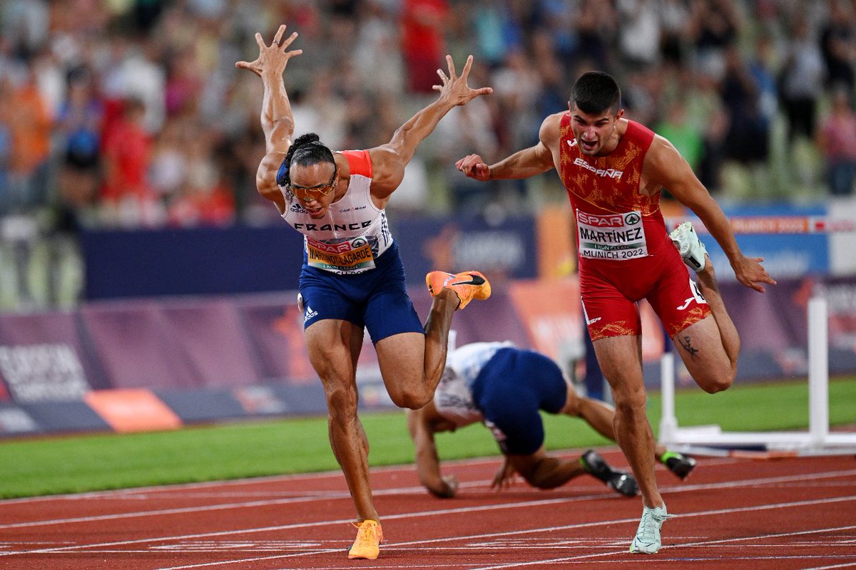 Asier Martínez, rey de Europa en los 110 metros vallas / Twitter