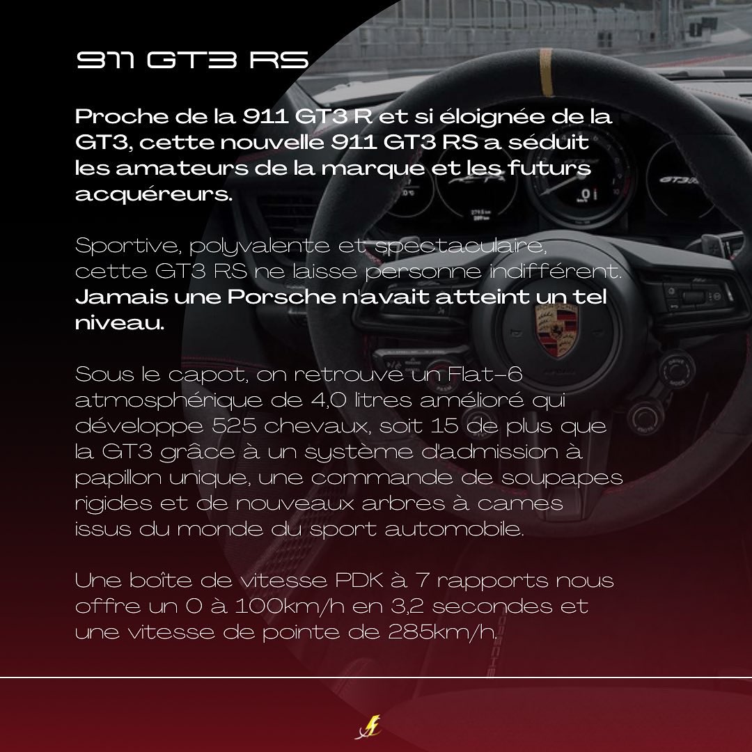 laporschiste's tweet image. Pour ceux qui ont manqué la présentation de la 911 GT3 RS, je vous propose un résumé des principales informations à retenir en espérant que ça vous plaira 😁