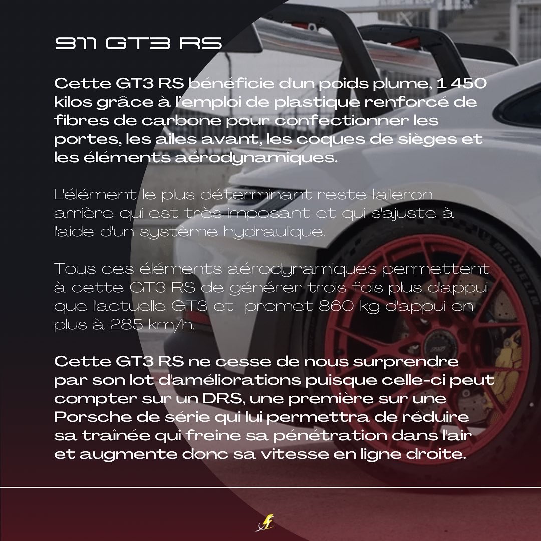 laporschiste's tweet image. Pour ceux qui ont manqué la présentation de la 911 GT3 RS, je vous propose un résumé des principales informations à retenir en espérant que ça vous plaira 😁