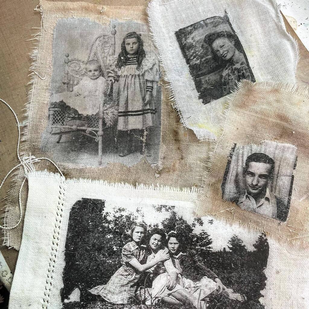 CraftyHope's tweet photo. Oh you know…just over here spending my minimal energy on doing image transfers on fabric for no discernible reason. 🤷♀️🤷♀️
At least they’re pretty!
#imagetransfer #imagetransfers #fabric #floursack #upcycle #mixedmedia #art #oldphotos #vintagephotos… https://t.co/KNMnqQAjez https://t.co/0SKKPdIeFH