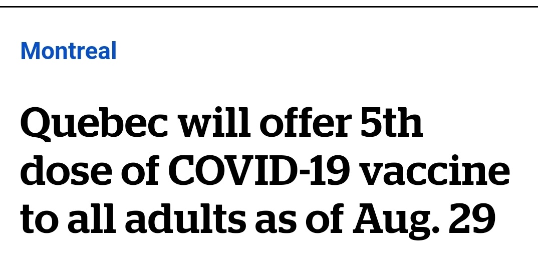 MaxWynes's tweet photo. 5a DOSE 💉💉💉💉💉
in Canada dal 29 Agosto
in Italia dopo il 25 settembre, se no poi i #credini non #credono più https://t.co/YpWluM6CFN