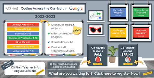 #BacktoSchool📚 is around the corner and we're working with <a href="/TheCobblestoneC/">The Cobblestone Collective</a> to launch another great year of #CSFirst programming for Canadian teachers and their students! Here is what's in store for the 2022-2023 school year! 💻👉 goo.gle/3A7GnwS