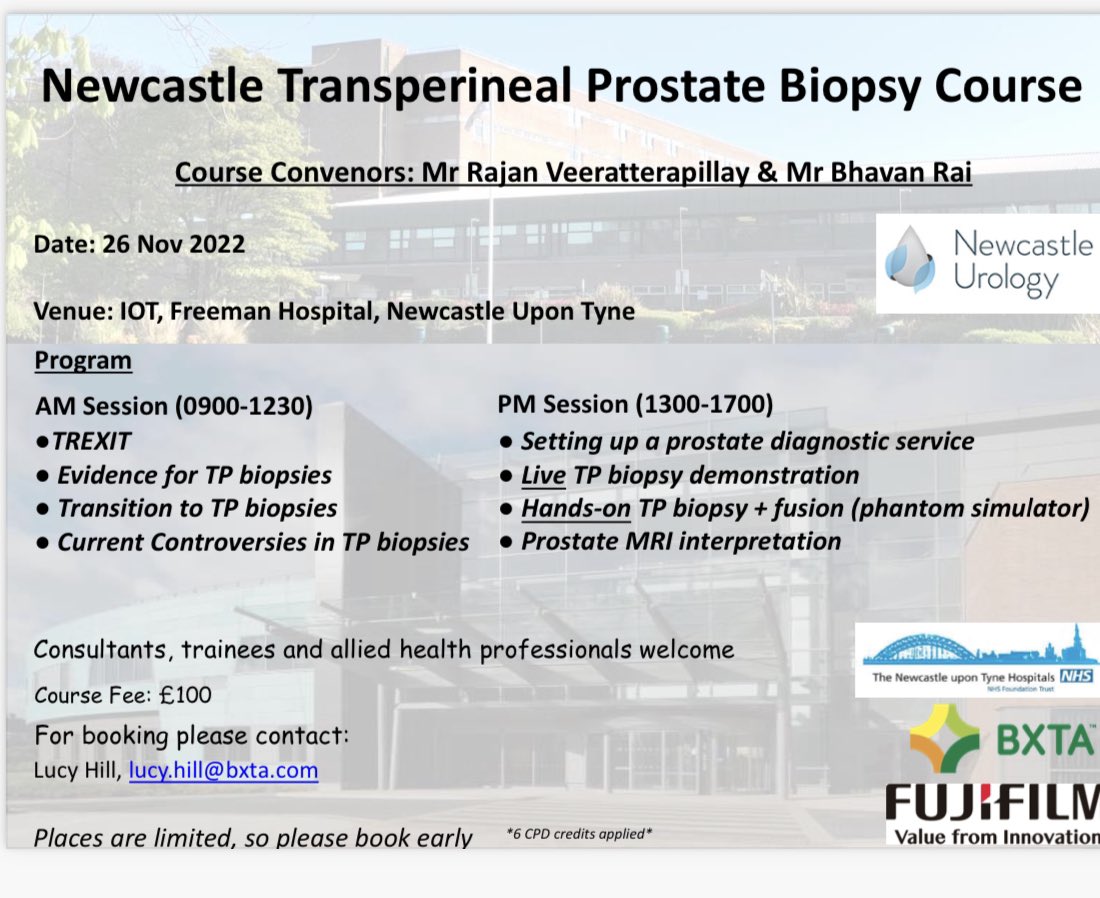 Newcastle Urology (@newcastleurolo1) on Twitter photo Save the date. Following positive feedback from previous candidates, the next TP biopsy course date is announced <a href="/NewcastleHosps/">Newcastle Hospitals</a>. Consultants, trainees and allied health professionals welcome. <a href="/rajan_vpillay/">Rajan Veeratterapillay</a> <a href="/stingrai78/">🇮🇳 Bhavan Rai 🇬🇧</a> Save the date. Following positive feedback from previous candidates, the next TP biopsy course date is announced <a href="/NewcastleHosps/">Newcastle Hospitals</a>. Consultants, trainees and allied health professionals welcome. <a href="/rajan_vpillay/">Rajan Veeratterapillay</a> <a href="/stingrai78/">🇮🇳 Bhavan Rai 🇬🇧</a>