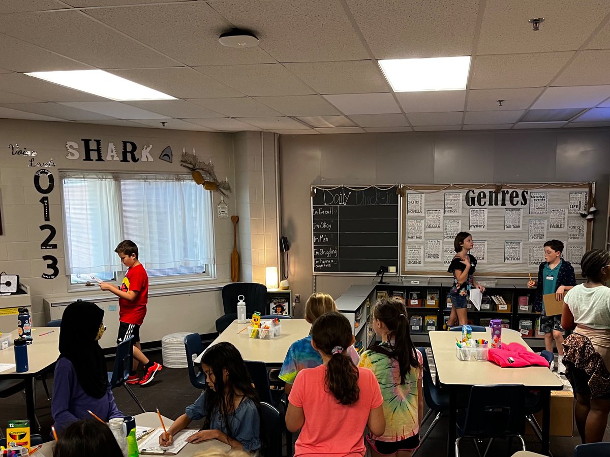MissBrinich's tweet photo. It was a great first day of school with these awesome Park Shark 5th graders. #WoParkSharks #itsworthit #wcsdistrict https://t.co/lqcjZlvtD2
