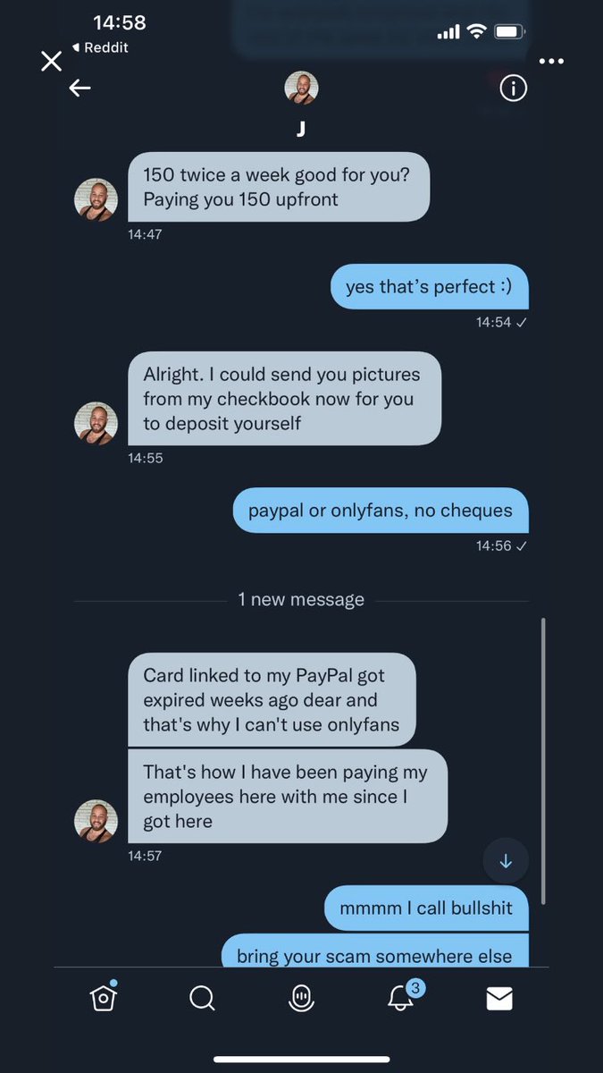 scammers_b_gone's tweet photo. @hpcxtxt is a broke ass scammer 🤮 Avoid, ladies. 

#buyingcontent #sellingcontent #nsfwtw #nsfwtwtًًً https://t.co/kdMlgiG4Pq