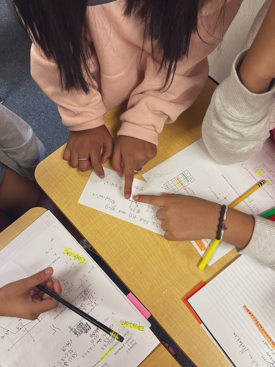 ReneeGoodson7's tweet photo. Our curriculum and standards changed, starting with functions is amazing! Today a S says, “So I use this function, plug in x’s, get y’s. I make a table or write as points and then I can graph those points. It’s quadratic b/c x^2, this is so easy!” #middleschoolalgerba #tcsmsmath https://t.co/M9hL9f0EtT