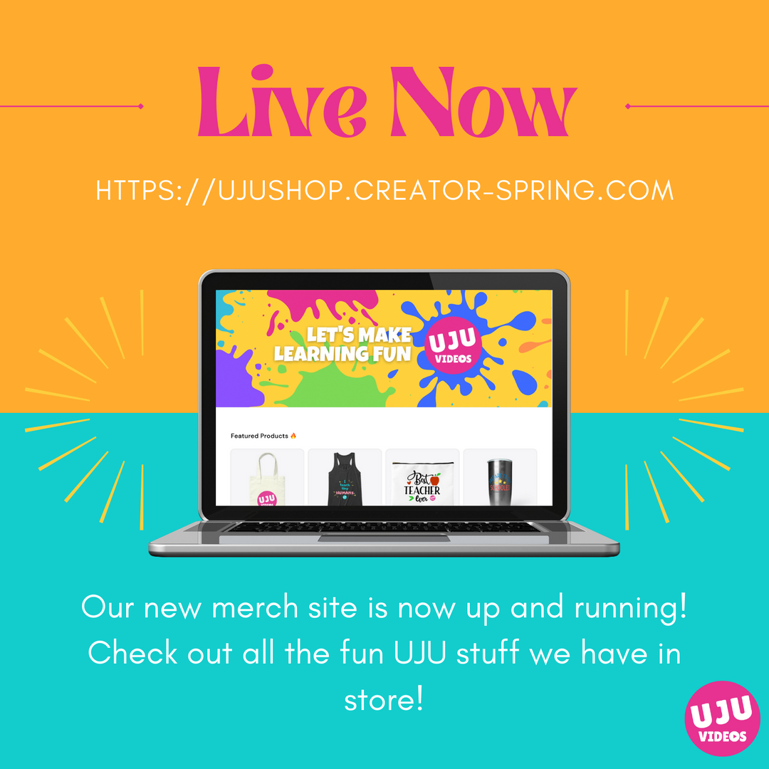 Our new merchandise store is up and running!! Follow the link: ujushop.creator-spring.com to purchase some fun UJU gear as well as the perfect teacher gift! 

#teachergift #bestteachergift #giftforteacher #giftsforteachers #youtube #education #teachers #teachersfollowte