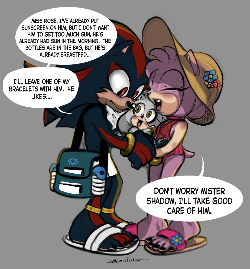 Draconizuka's tweet photo. Daddy Shadowe Baby Silver with his nanny Amy.
#daddyshadow #ddshadow #babysilver #bbsilver #nannyamy #shadowthehedgehog #silverthehedgehog #amyrose #nanny https://t.co/sQepWu7f6R