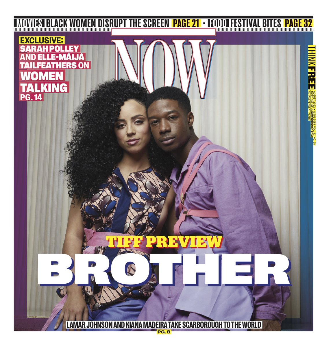 This month's cover: @LamarJohnsonn & Kiana Madeira front our 🔥 #TIFF22 issue, taking us on a tour through the world of Brother. Read our report from the set. ow.ly/PLxY50Kluqn Plus: A print only exclusive with @realsarahpolley & Elle-Máijá Tailfeathers on Women Talking.