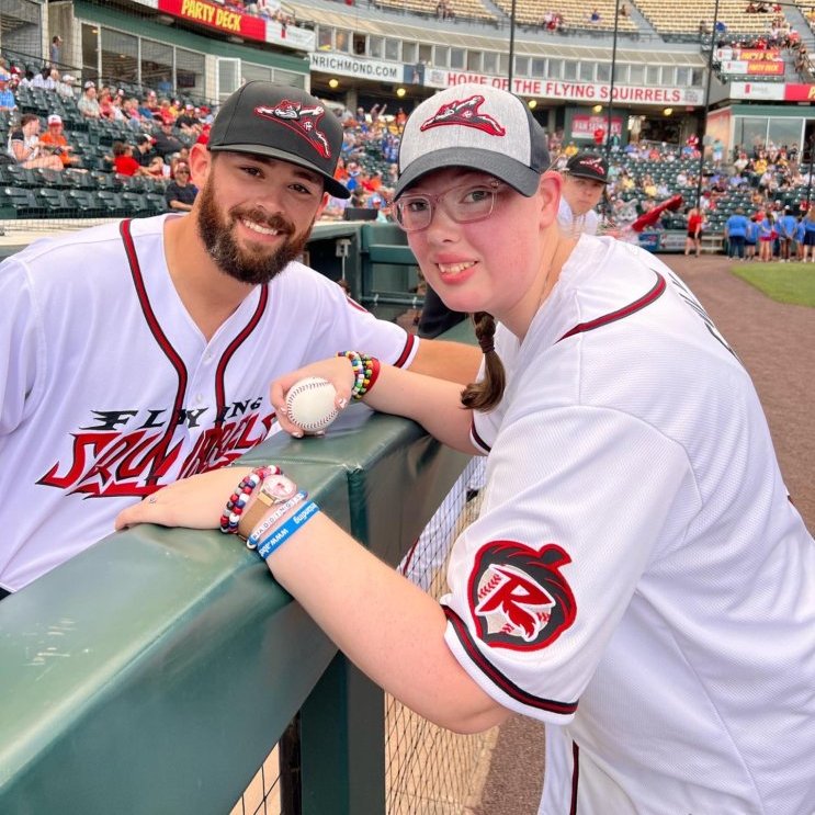 T MINUS 1.5 HOURS until Emily throws out the first pitch for the Richmond Flying Squirrels at the Diamond to kick off CommUNITY Heroes Night! #GoSquirrels #GoEmily #EmilyIsMyHero <a href="/GoSquirrels/">Richmond Flying Squirrels</a>