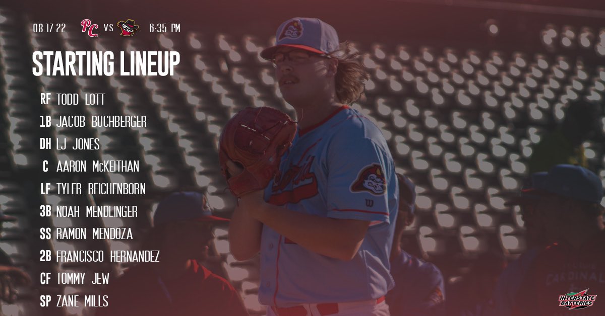 peoriachiefs's tweet photo. This lineup is in-Zane 🤓 

(get it? in-Zane instead of insane? ha!) https://t.co/gmmjZZvloJ