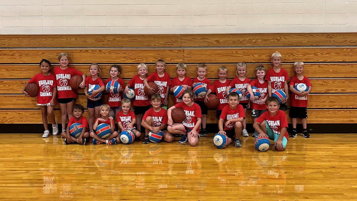 Highland_CS's tweet photo. Do you recognize any of these #HCSCardinals shooting stars?! 🏀🌟

Our 5k through 2nd-grade students had fun learning many basketball fundamentals at camp!

📣 A special thank you to Matt Bomkamp, Mike Tassoul, Chris Hebgen, and Nicole Welsh for all the help running the camp. https://t.co/v1FSYGLKad