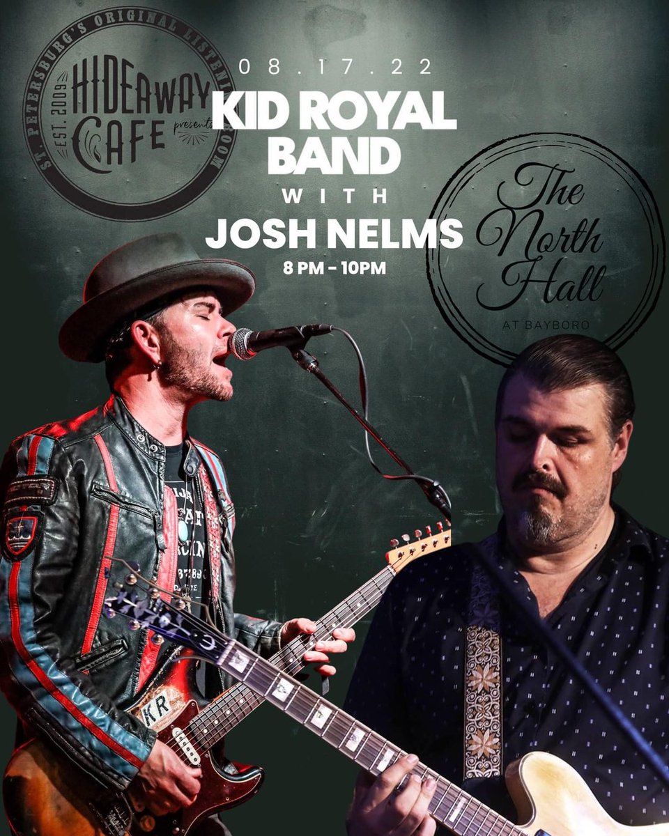 Hideaway Cafe Presents - Blues Wednesdays at The North Hall  @ Bayboro Brewing - 3 August Nights!  Starting tonight!  mailchi.mp/913687618723/t…